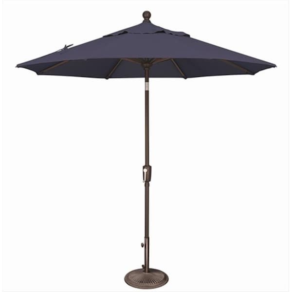Gan Eden 7.5 ft. Octagon Push Button Tilt Market Umbrella Navy GA2650483 - main